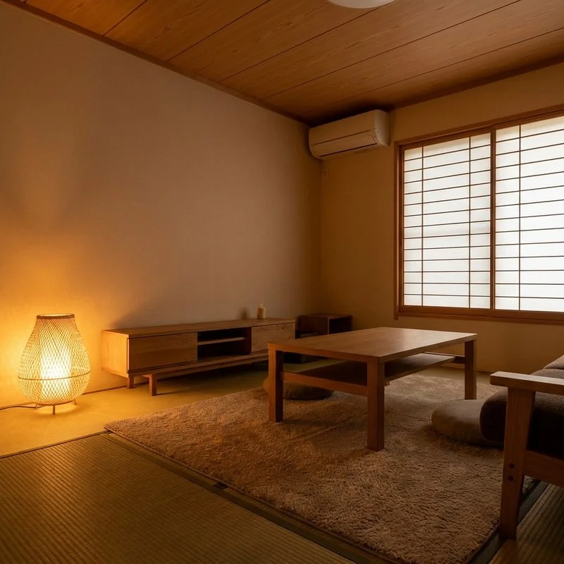 フロアランプのリビング